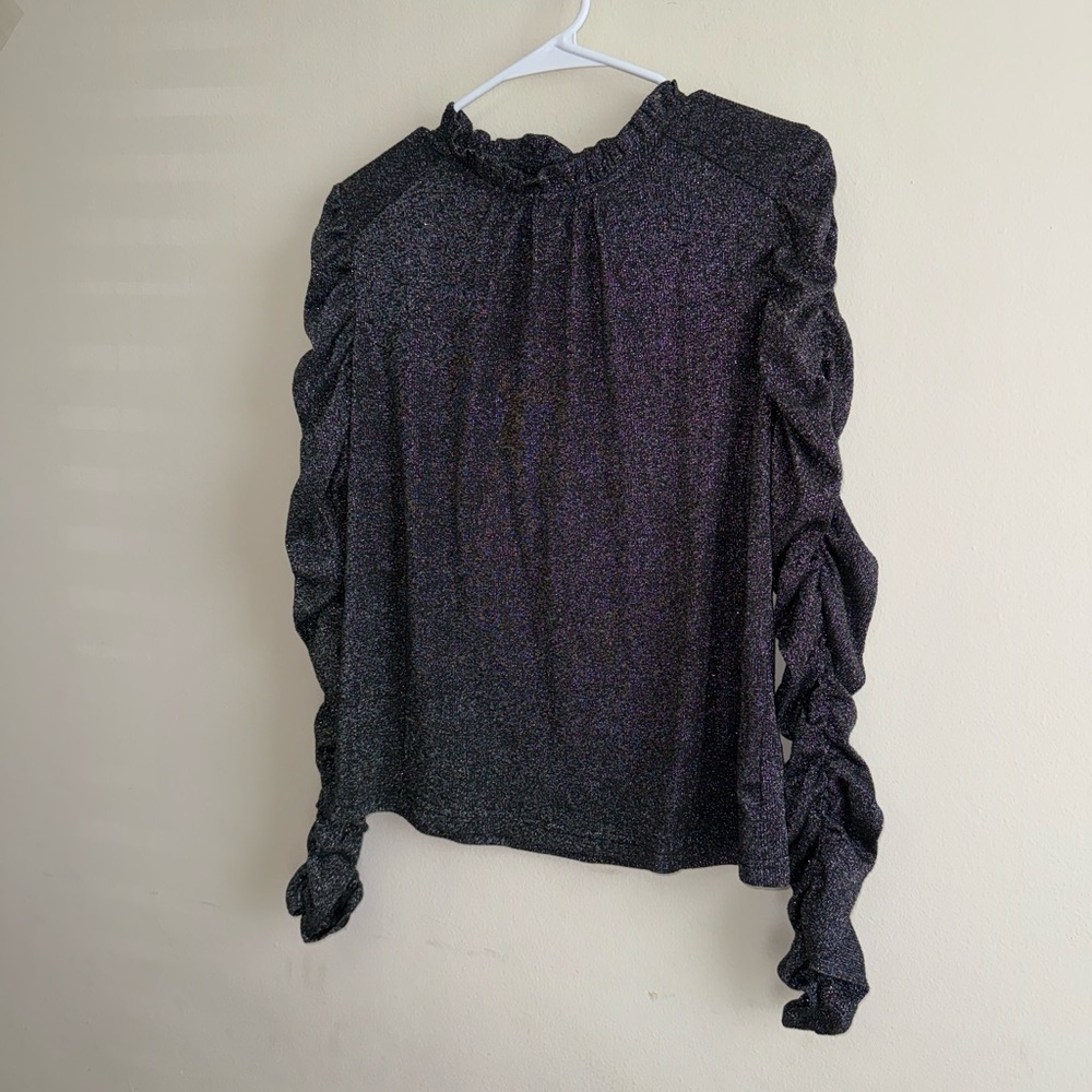 Walter Baker Long Sleeve Sparkle Valerie Blouse Size L $298 - Picture 5 of 9